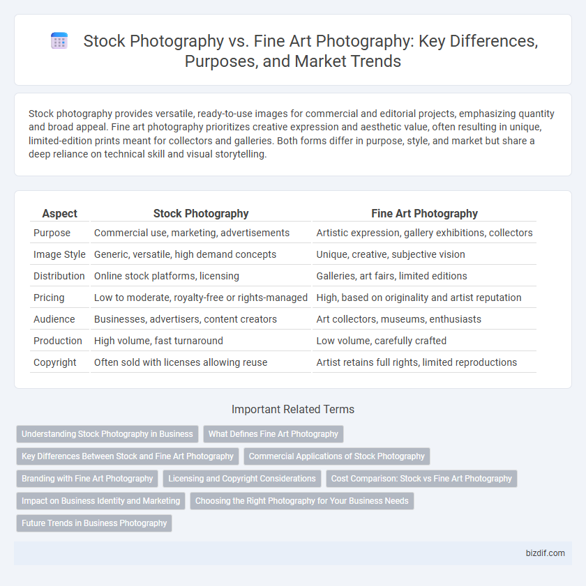 Stock Photography vs. Fine Art Photography: Key Differences, Purposes, and Market Trends