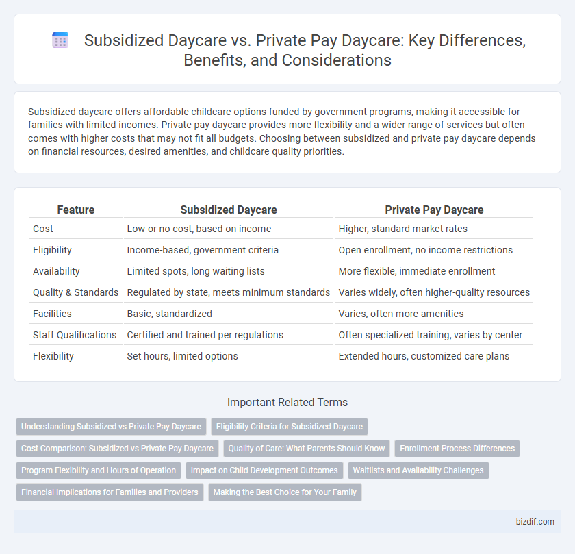 Subsidized Daycare vs. Private Pay Daycare: Key Differences, Benefits, and Considerations
