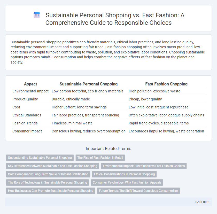 Sustainable Personal Shopping vs. Fast Fashion: A Comprehensive Guide to Responsible Choices