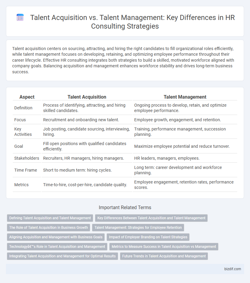 Talent Acquisition vs. Talent Management: Key Differences in HR Consulting Strategies