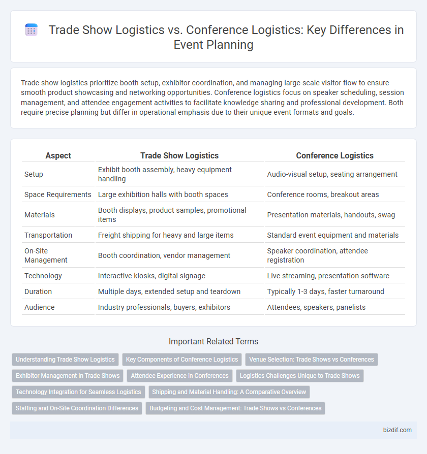 Trade Show Logistics vs. Conference Logistics: Key Differences in Event Planning