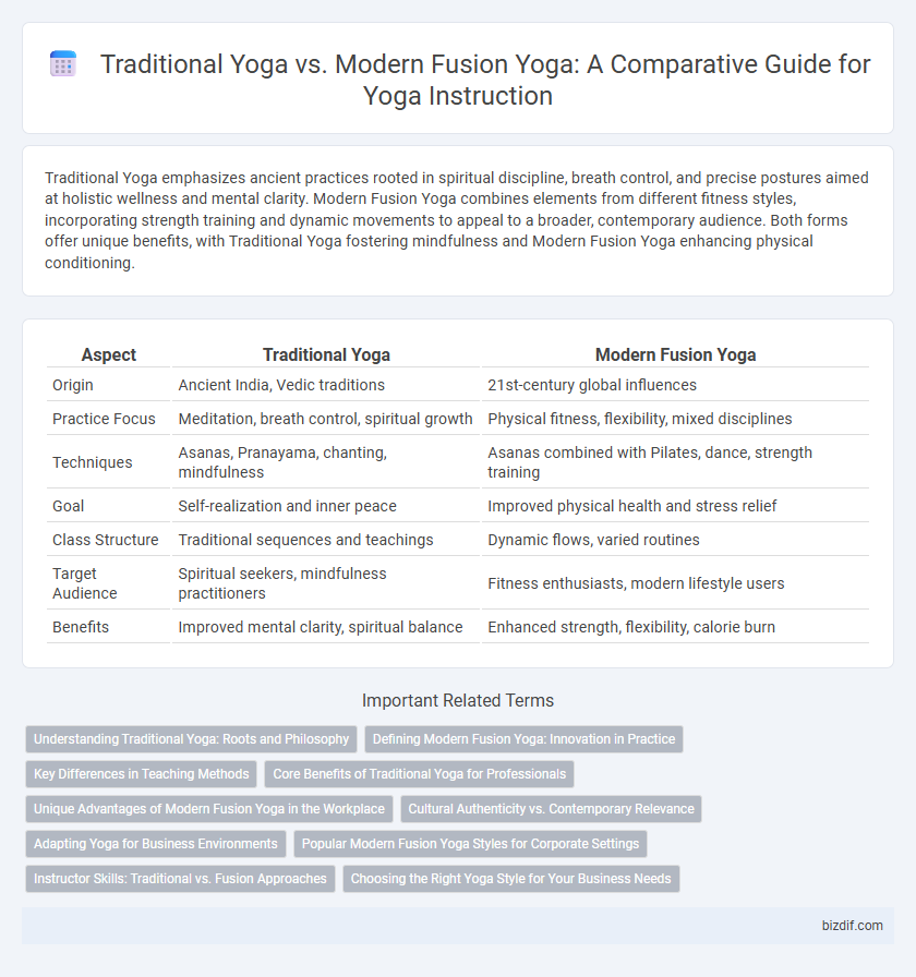 Traditional Yoga vs. Modern Fusion Yoga: A Comparative Guide for Yoga Instruction