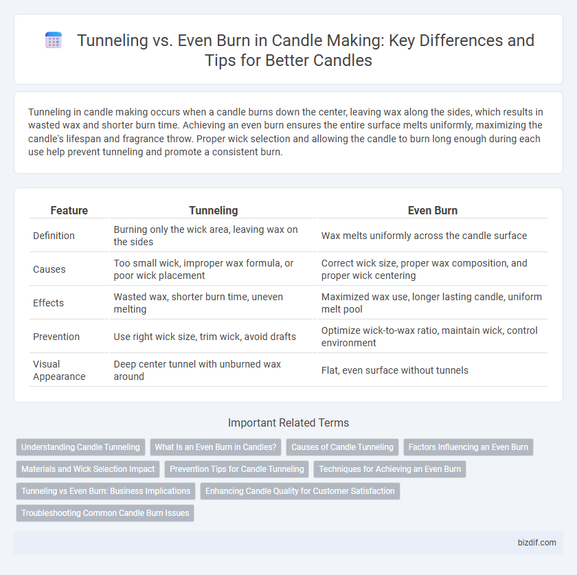 Tunneling vs. Even Burn in Candle Making: Key Differences and Tips for Better Candles