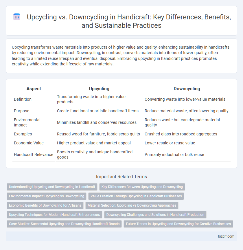 Upcycling vs. Downcycling in Handicraft: Key Differences, Benefits, and Sustainable Practices