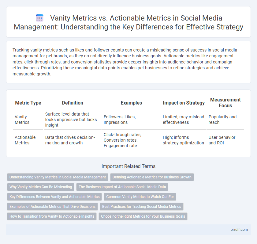 Vanity Metrics vs. Actionable Metrics in Social Media Management: Understanding the Key Differences for Effective Strategy