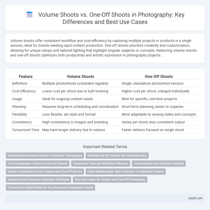 Volume Shoots vs. One-Off Shoots in Photography: Key Differences and Best Use Cases