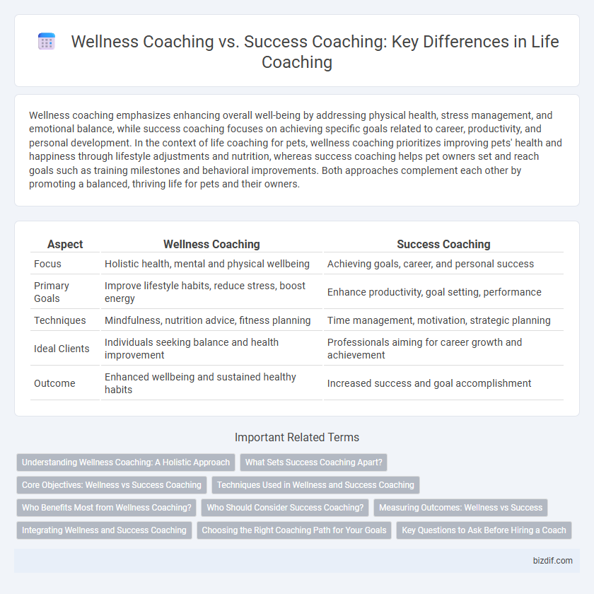Wellness Coaching vs. Success Coaching: Key Differences in Life Coaching