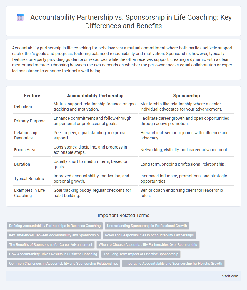 Accountability Partnership vs. Sponsorship in Life Coaching: Key Differences and Benefits