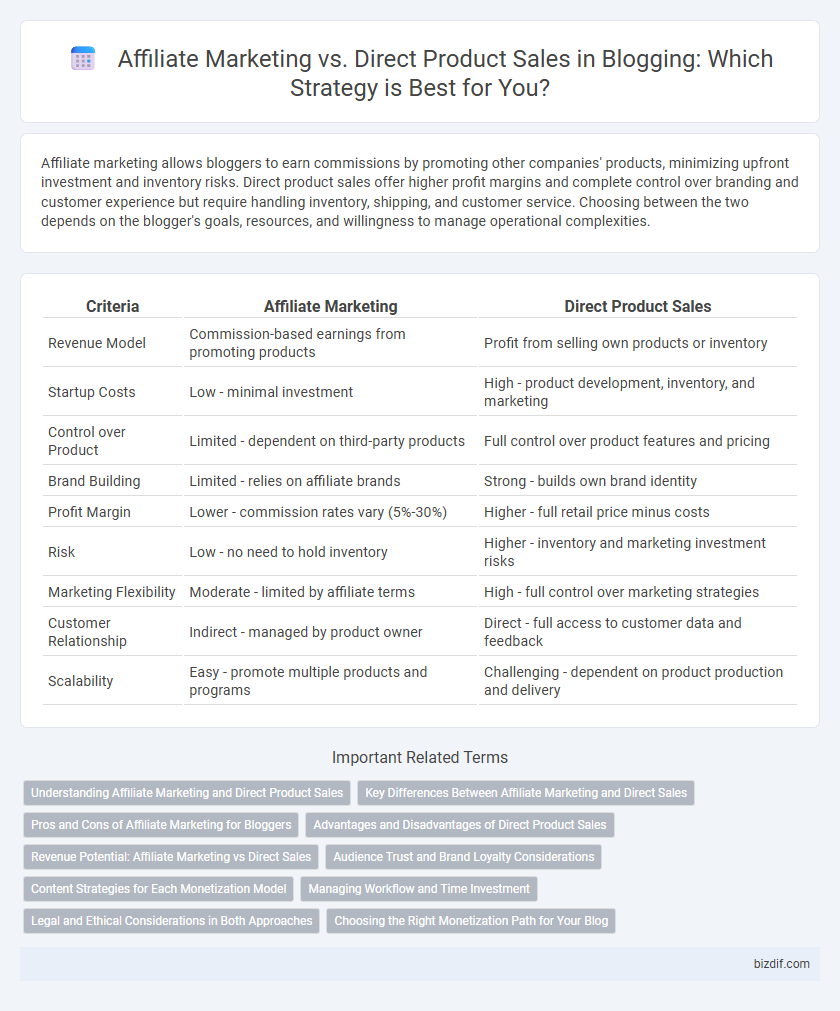 Affiliate Marketing vs. Direct Product Sales in Blogging: Which Strategy is Best for You?