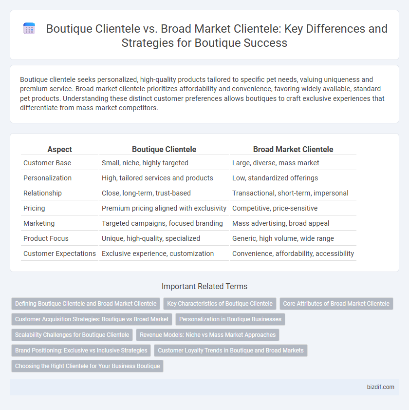 Boutique Clientele vs. Broad Market Clientele: Key Differences and Strategies for Boutique Success