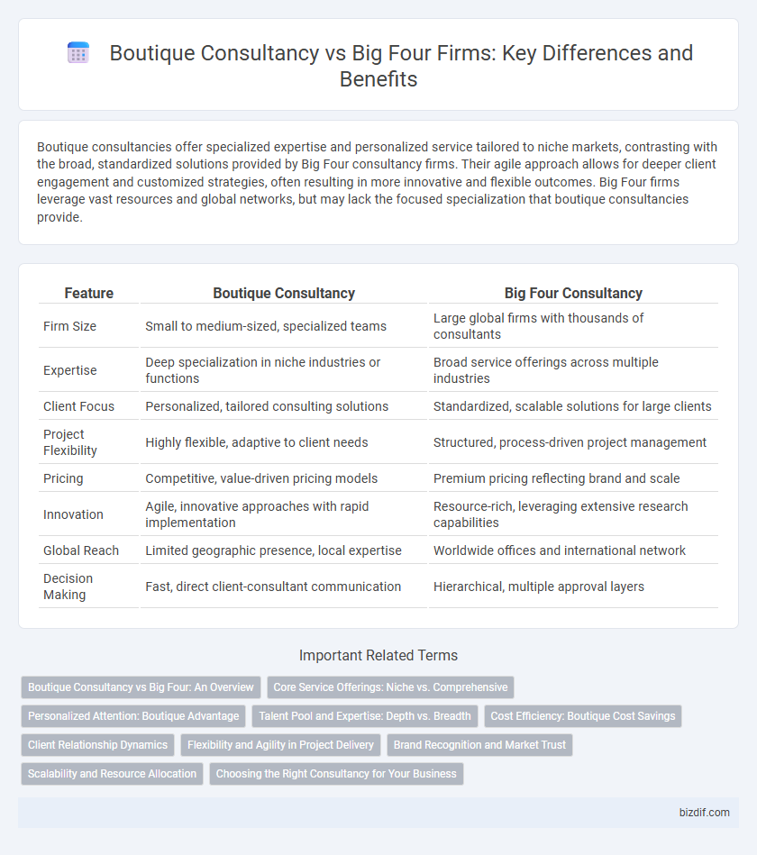 Boutique Consultancy vs Big Four Firms: Key Differences and Benefits