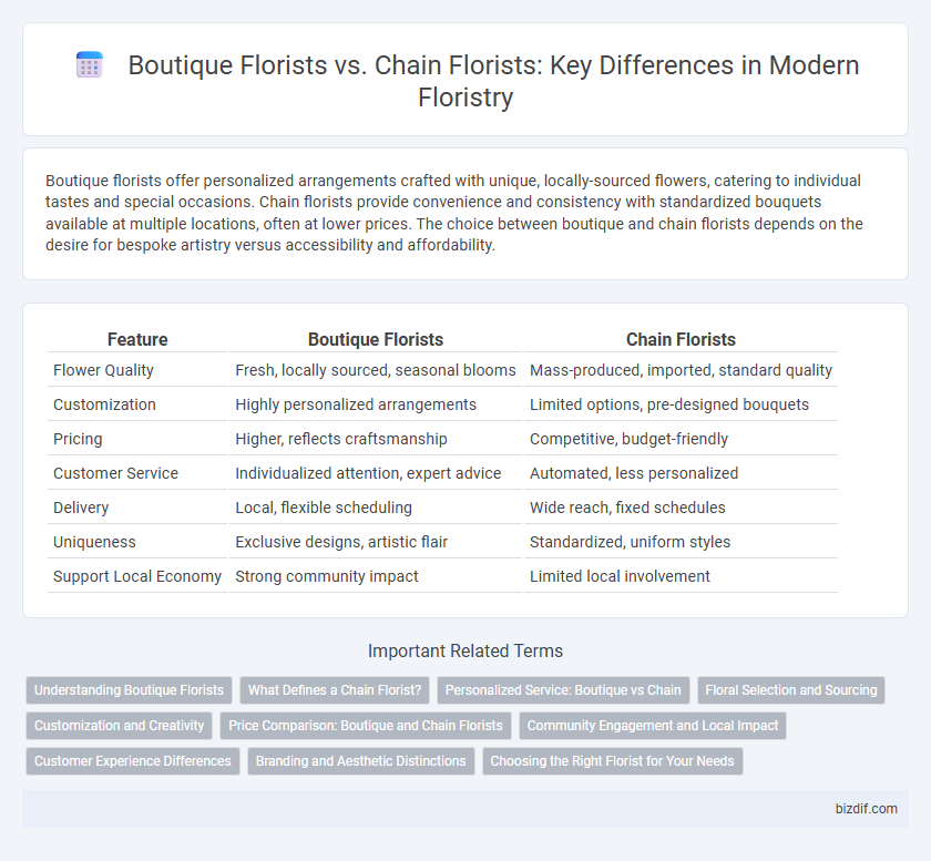 Boutique Florists vs. Chain Florists: Key Differences in Modern Floristry