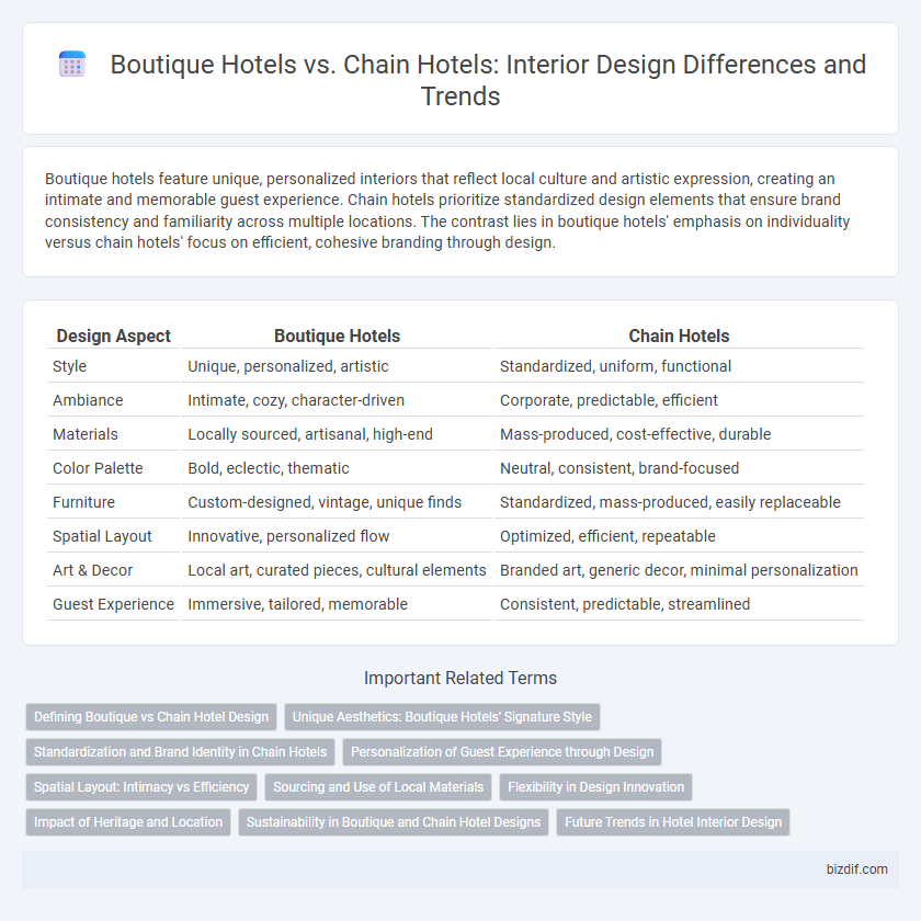 Boutique Hotels vs. Chain Hotels: Interior Design Differences and Trends