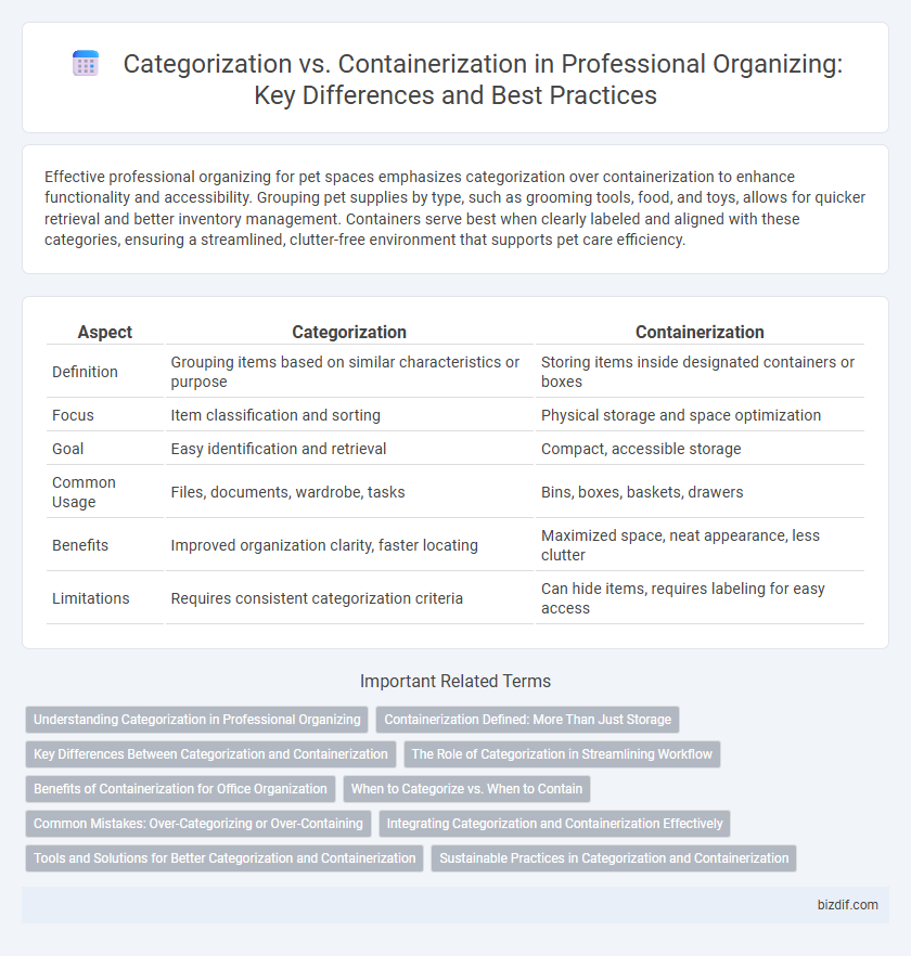 Categorization vs. Containerization in Professional Organizing: Key Differences and Best Practices