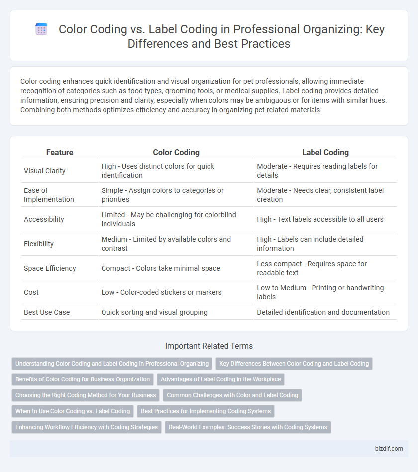 Color Coding vs. Label Coding in Professional Organizing: Key Differences and Best Practices