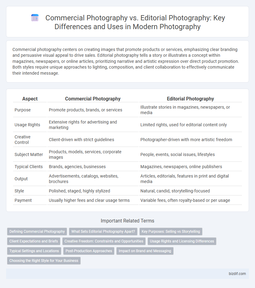 Commercial Photography vs. Editorial Photography: Key Differences and Uses in Modern Photography