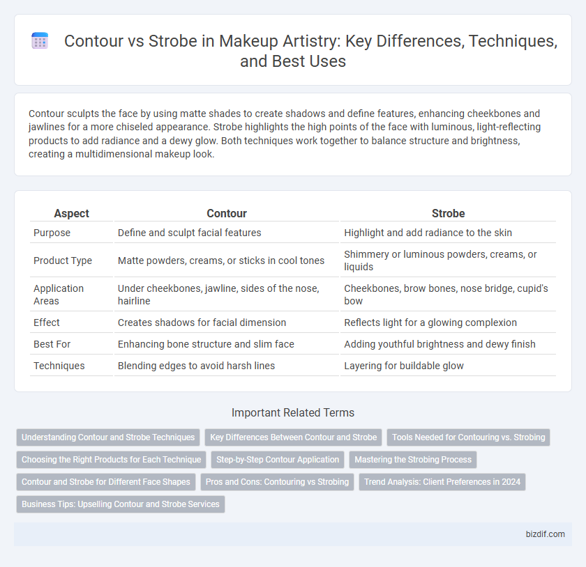 Contour vs Strobe in Makeup Artistry: Key Differences, Techniques, and Best Uses