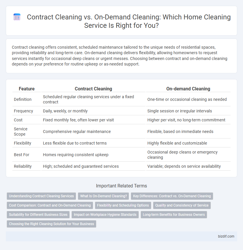 Contract Cleaning vs. On-Demand Cleaning: Which Home Cleaning Service Is Right for You?