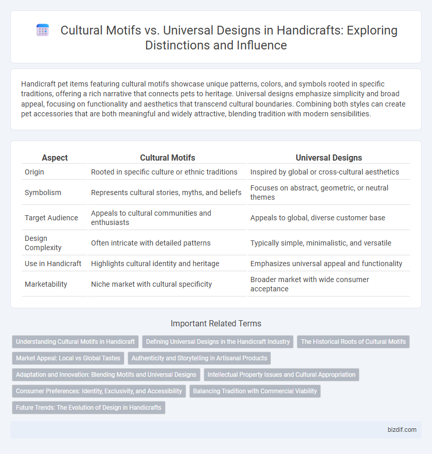 Cultural Motifs vs. Universal Designs in Handicrafts: Exploring Distinctions and Influence