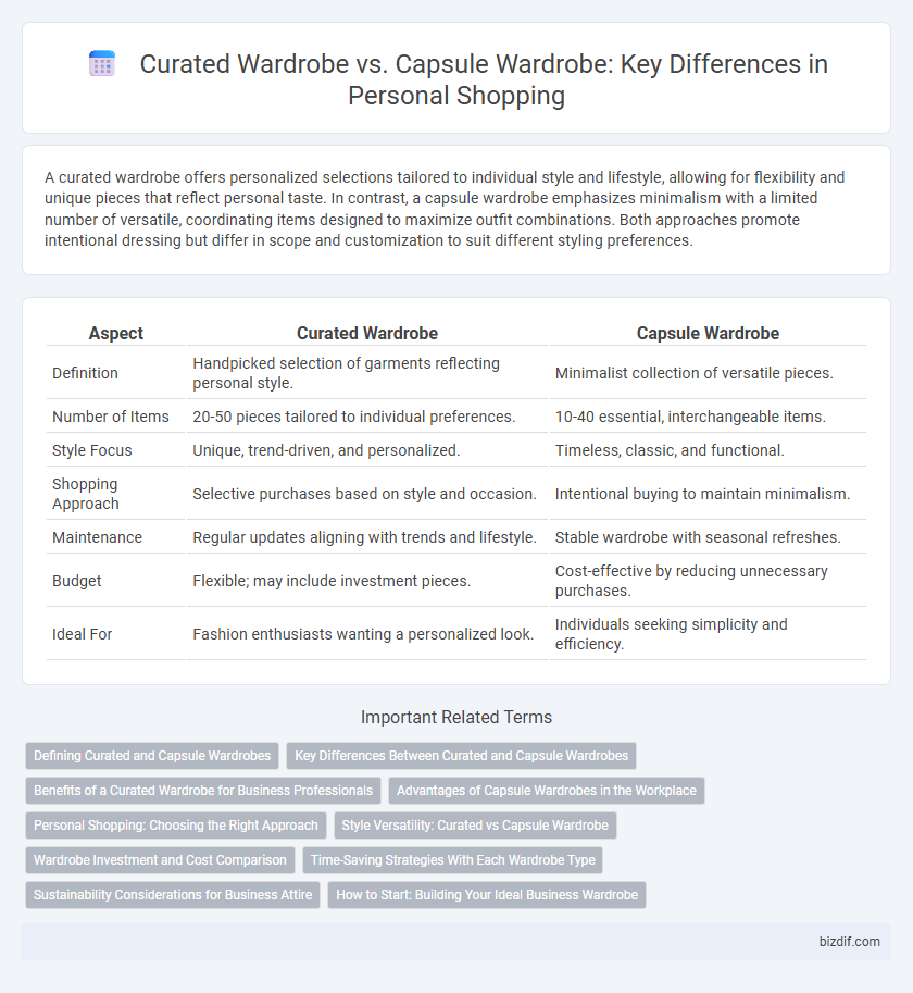 Curated Wardrobe vs. Capsule Wardrobe: Key Differences in Personal Shopping