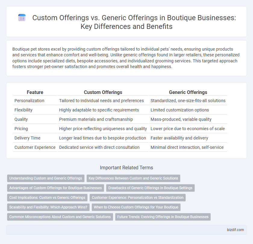 Custom Offerings vs. Generic Offerings in Boutique Businesses: Key Differences and Benefits
