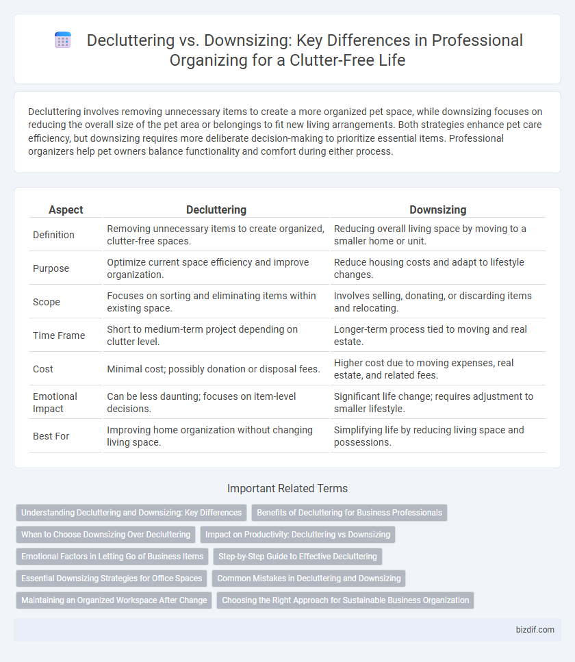 Decluttering vs. Downsizing: Key Differences in Professional Organizing for a Clutter-Free Life