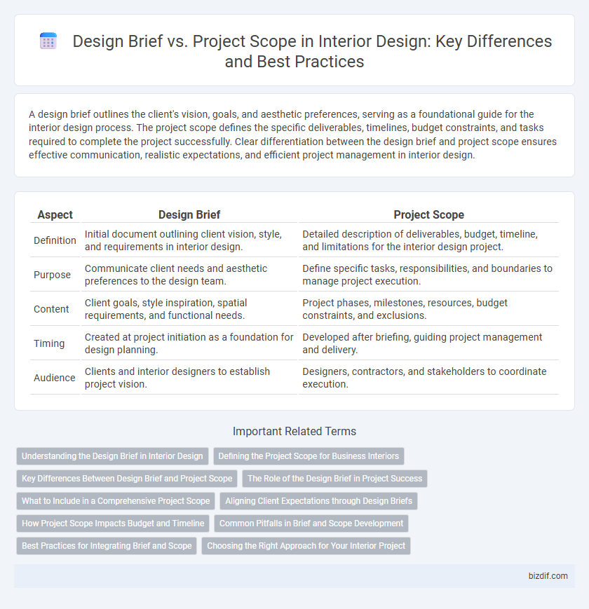 Design Brief vs. Project Scope in Interior Design: Key Differences and Best Practices