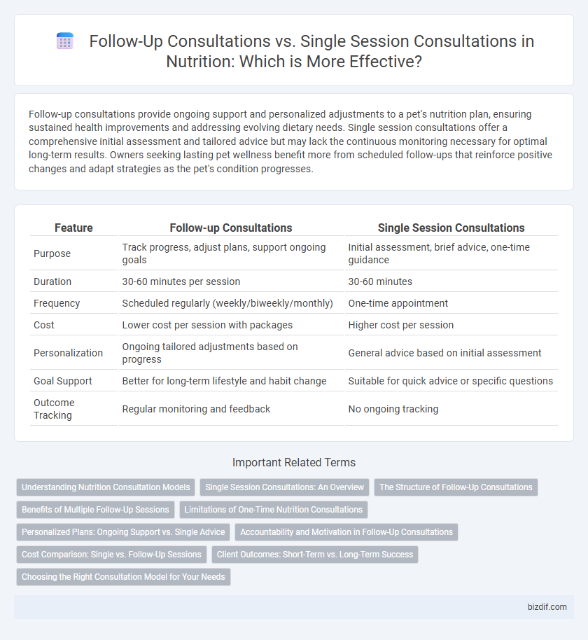 Follow-Up Consultations vs. Single Session Consultations in Nutrition: Which is More Effective?