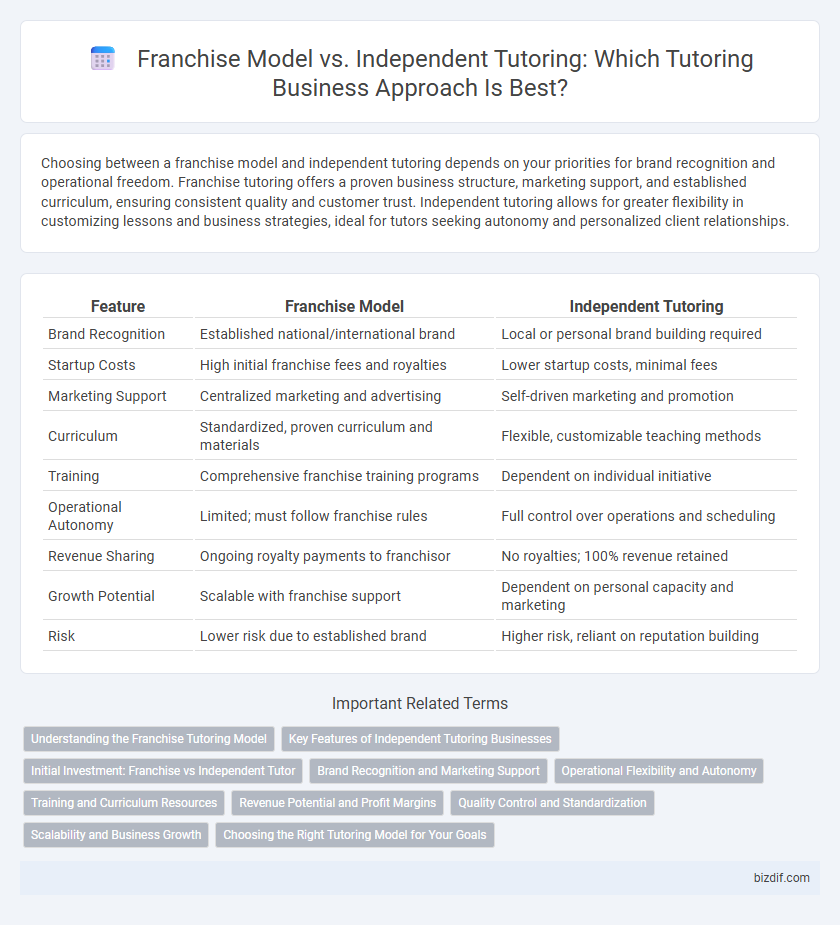 Franchise Model vs. Independent Tutoring: Which Tutoring Business Approach Is Best?
