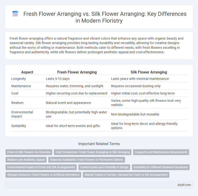 Fresh Flower Arranging vs. Silk Flower Arranging: Key Differences in Modern Floristry