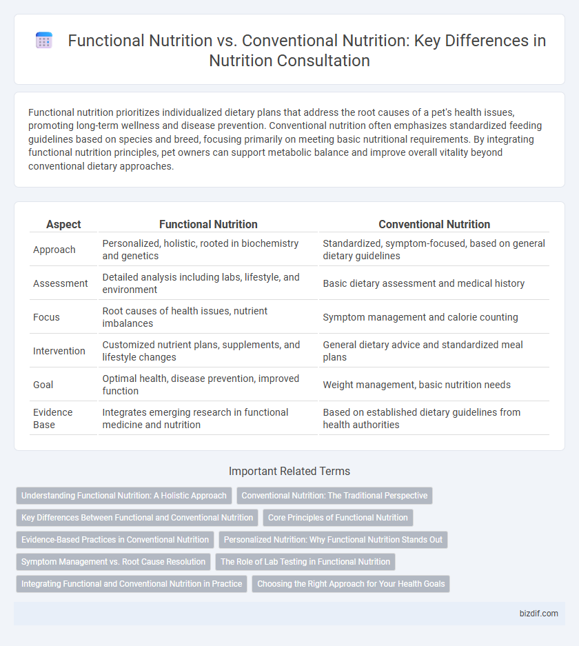 Functional Nutrition vs. Conventional Nutrition: Key Differences in Nutrition Consultation