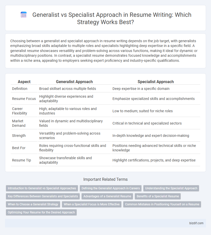 Generalist vs Specialist Approach in Resume Writing: Which Strategy Works Best?