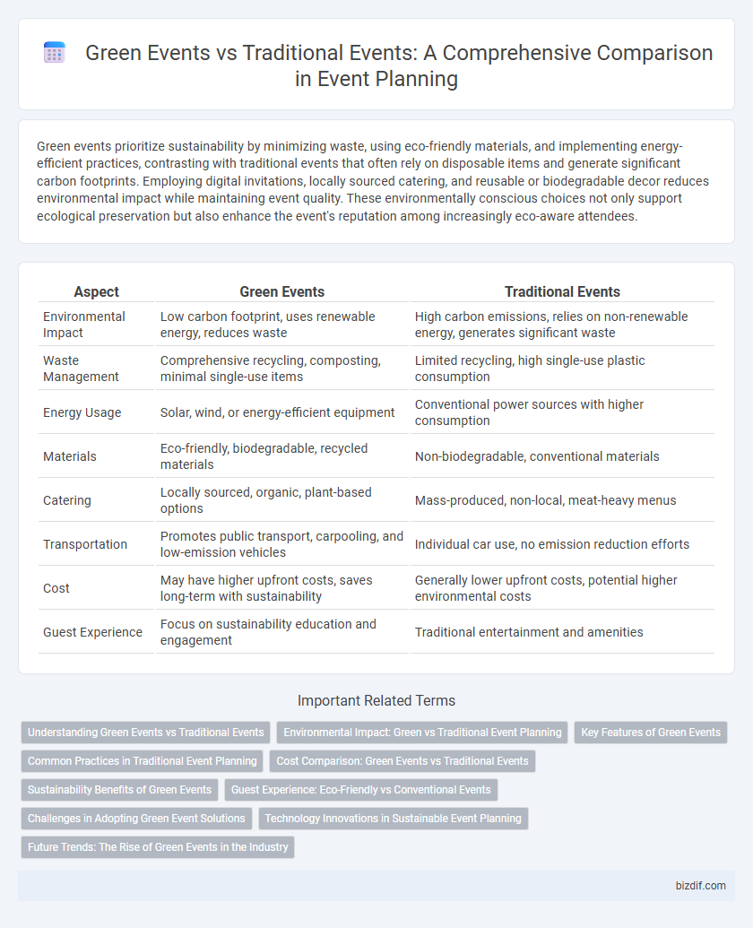 Green Events vs Traditional Events: A Comprehensive Comparison in Event Planning