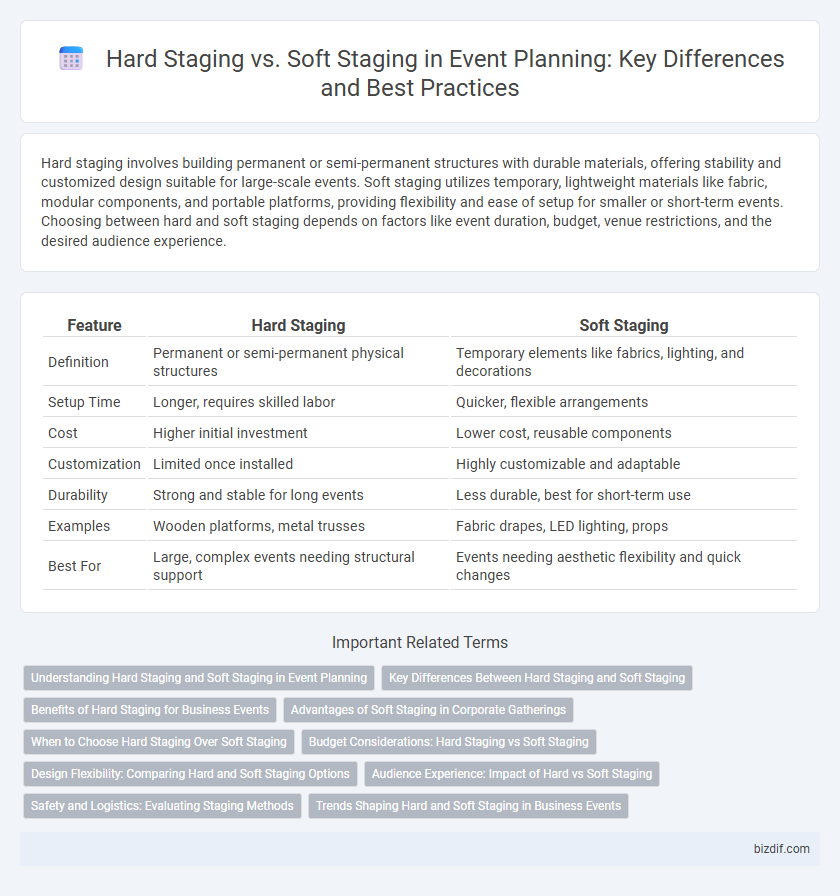Hard Staging vs. Soft Staging in Event Planning: Key Differences and Best Practices