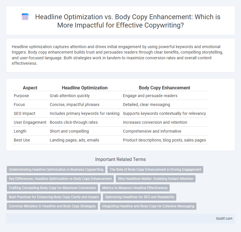 Headline Optimization vs. Body Copy Enhancement: Which is More Impactful for Effective Copywriting?