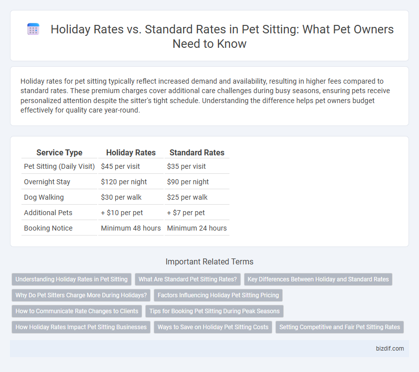 Holiday Rates vs. Standard Rates in Pet Sitting: What Pet Owners Need to Know