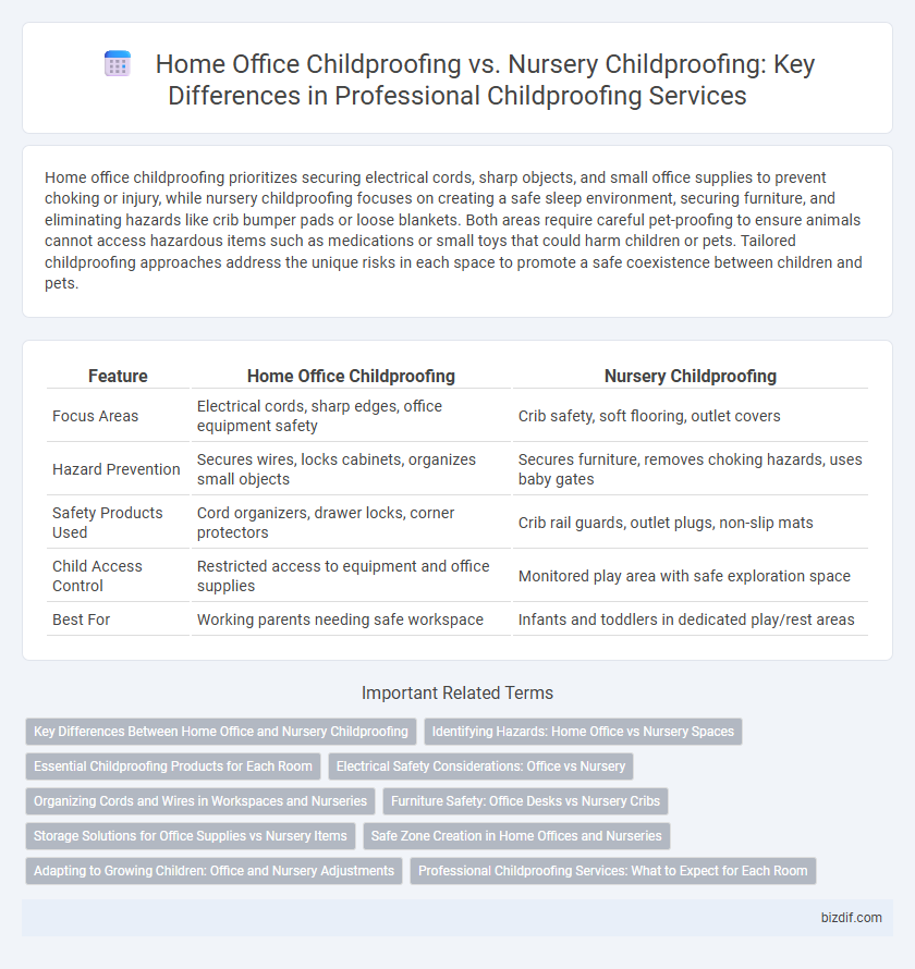 Home Office Childproofing vs. Nursery Childproofing: Key Differences in Professional Childproofing Services
