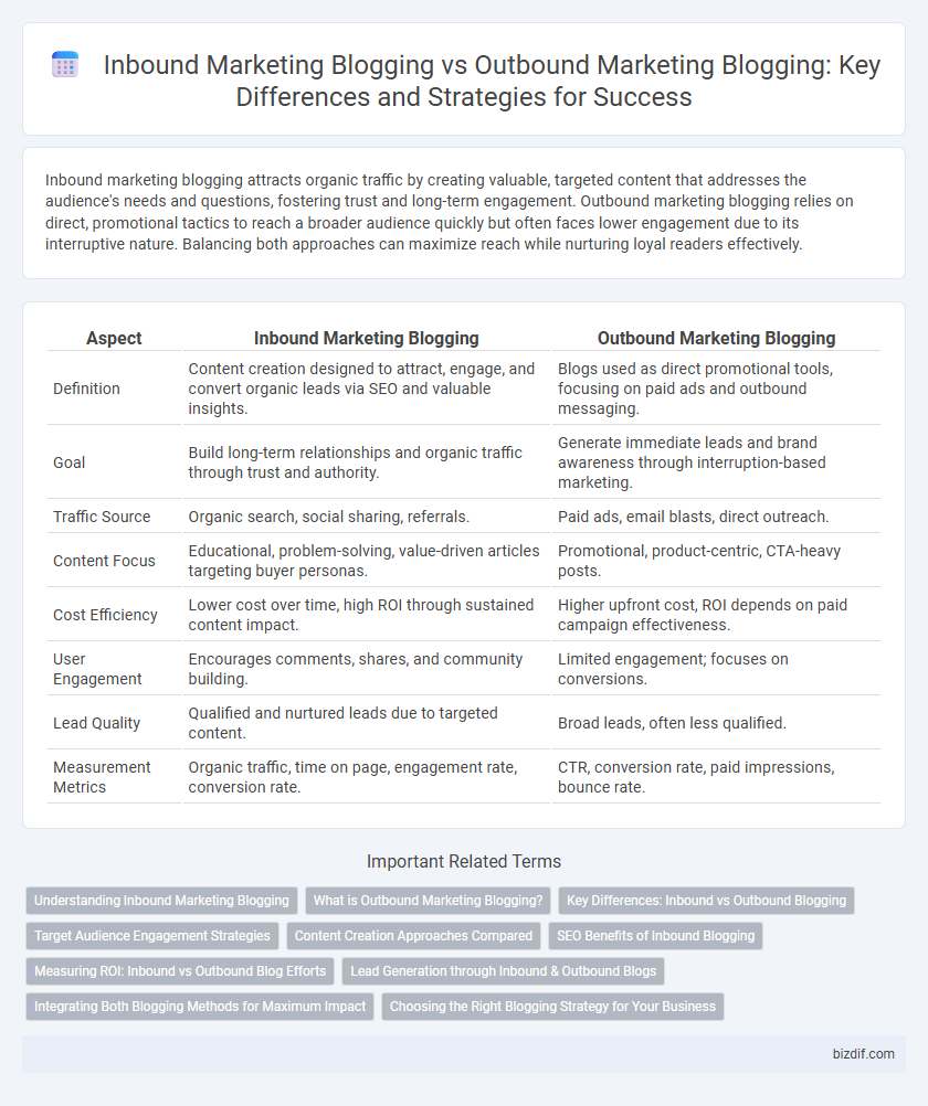 Inbound Marketing Blogging vs Outbound Marketing Blogging: Key Differences and Strategies for Success