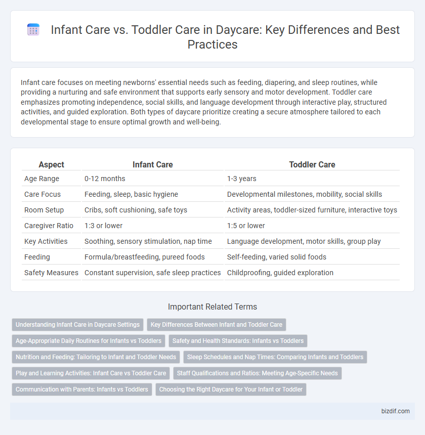 Infant Care vs. Toddler Care in Daycare: Key Differences and Best Practices