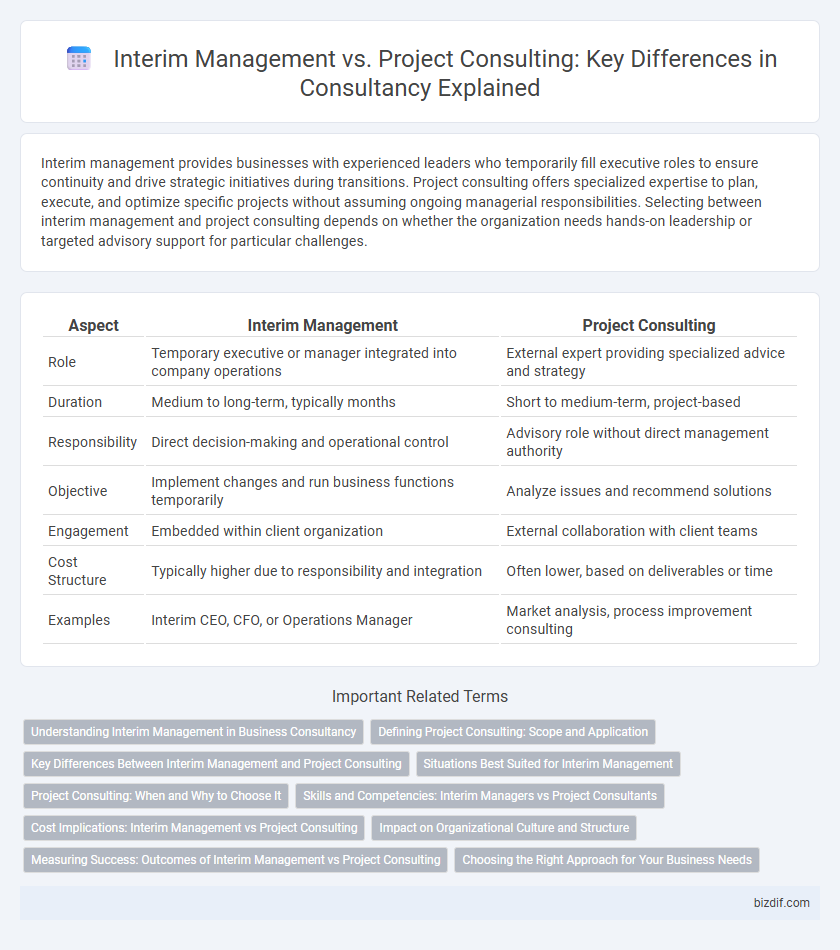 Interim Management vs. Project Consulting: Key Differences in Consultancy Explained