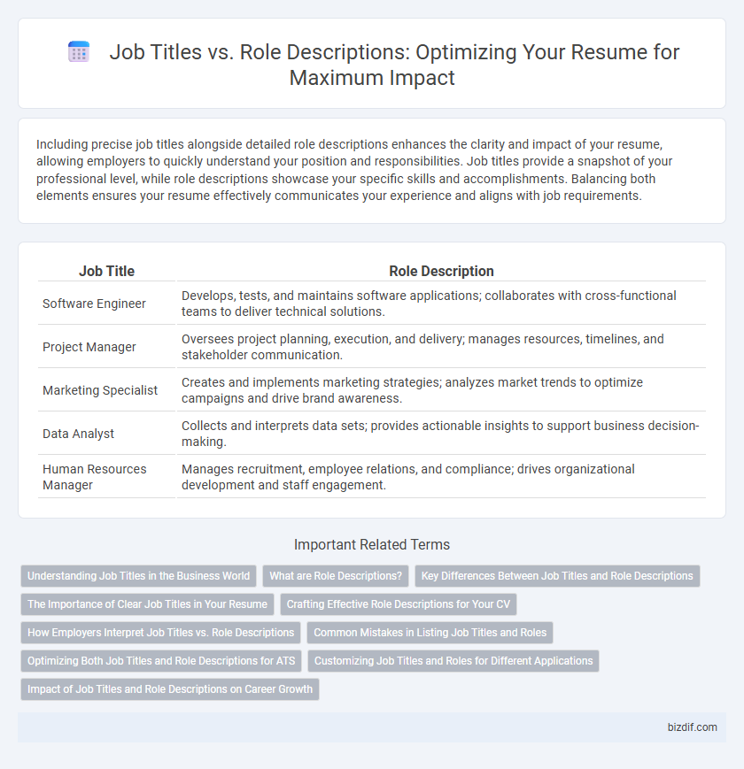 Job Titles vs. Role Descriptions: Optimizing Your Resume for Maximum Impact
