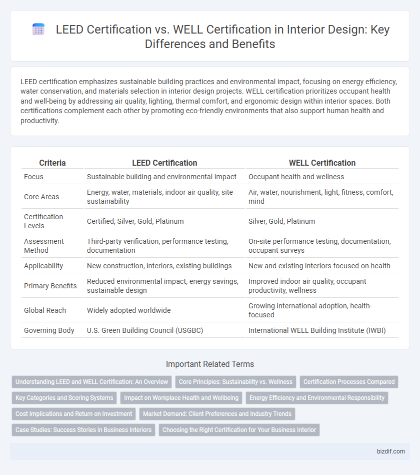 LEED Certification vs. WELL Certification in Interior Design: Key Differences and Benefits
