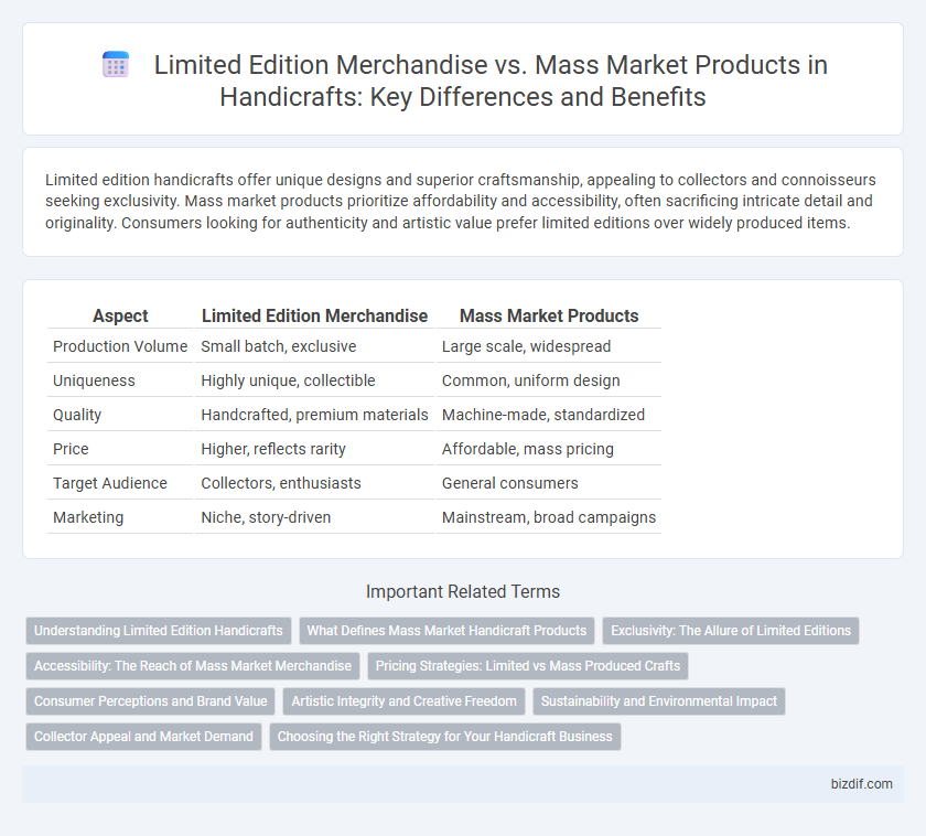 Limited Edition Merchandise vs. Mass Market Products in Handicrafts: Key Differences and Benefits
