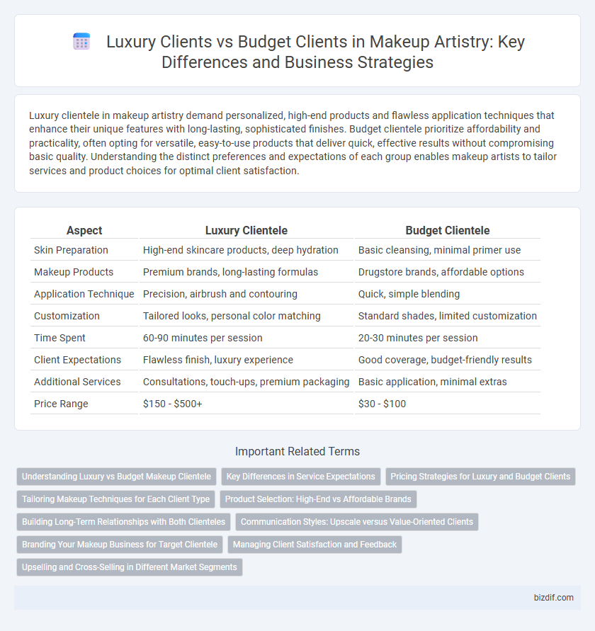 Luxury Clients vs Budget Clients in Makeup Artistry: Key Differences and Business Strategies