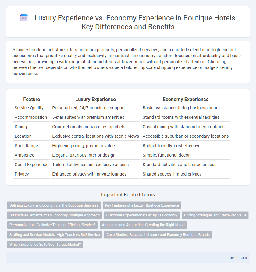 Luxury Experience vs. Economy Experience in Boutique Hotels: Key Differences and Benefits