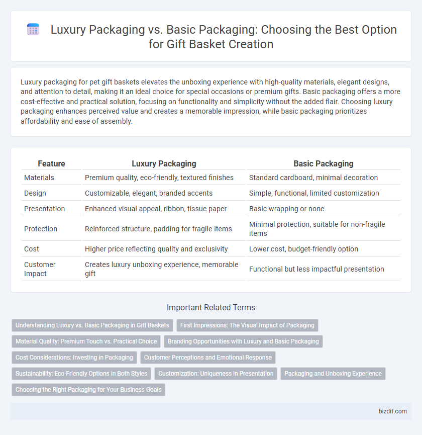 Luxury Packaging vs. Basic Packaging: Choosing the Best Option for Gift Basket Creation