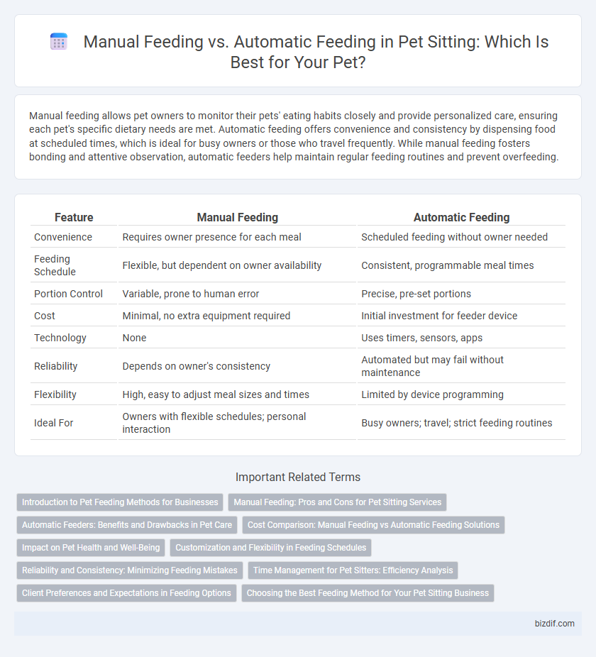 Manual Feeding vs. Automatic Feeding in Pet Sitting: Which Is Best for Your Pet?