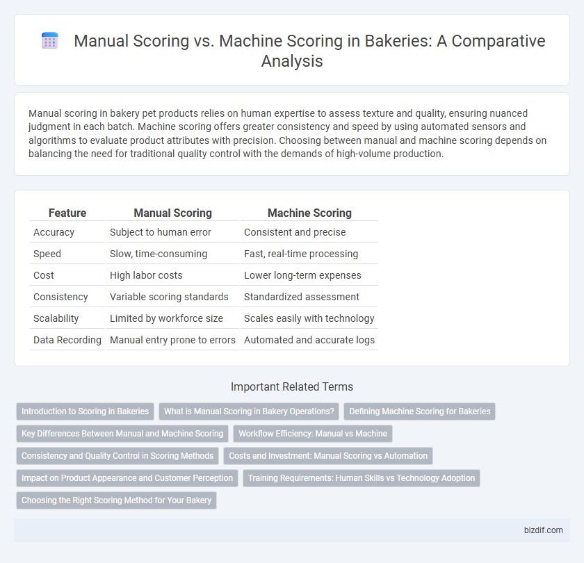 Manual Scoring vs. Machine Scoring in Bakeries: A Comparative Analysis
