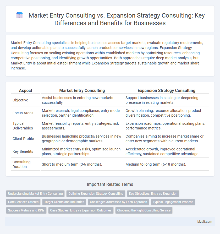 Market Entry Consulting vs. Expansion Strategy Consulting: Key Differences and Benefits for Businesses