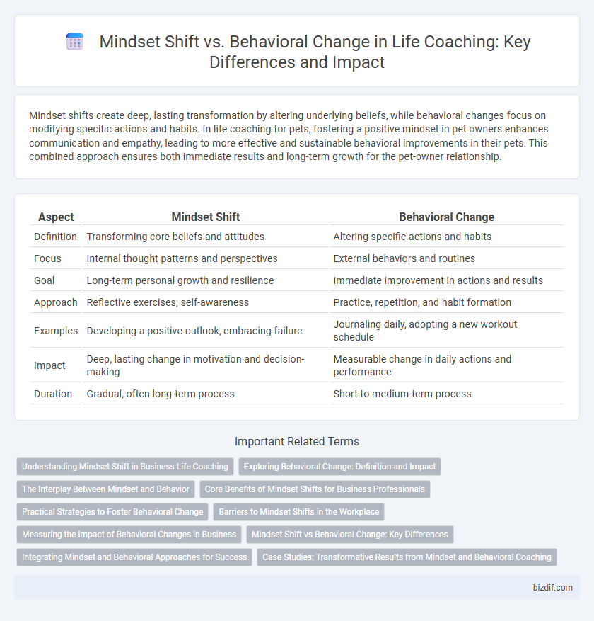Mindset Shift vs. Behavioral Change in Life Coaching: Key Differences and Impact